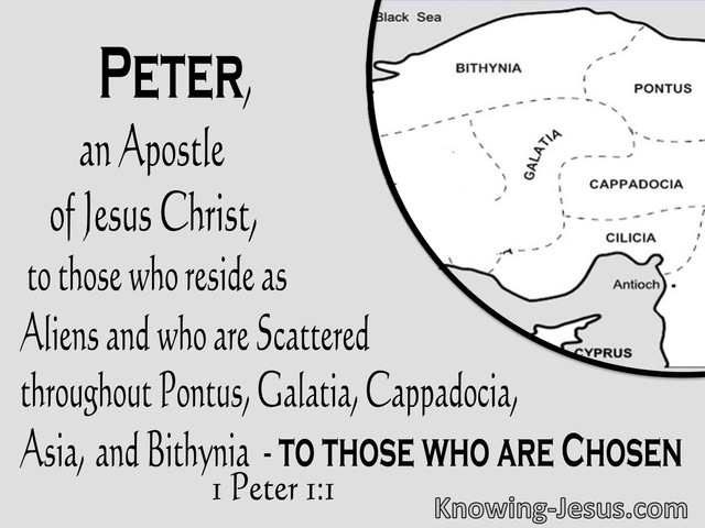1 Peter 1:1 To Those Who Are Aliens And Chosen (gray)